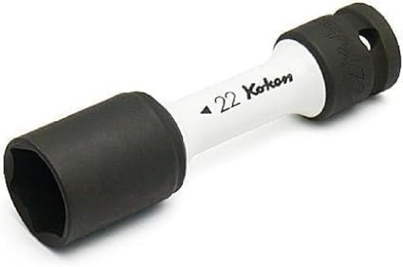 Ko-ken 14145PM.110-22 1/2 Sq. Dr. Wheel Nut Socket 22mm Extra Thin walled Length 110mm Color coded Protector